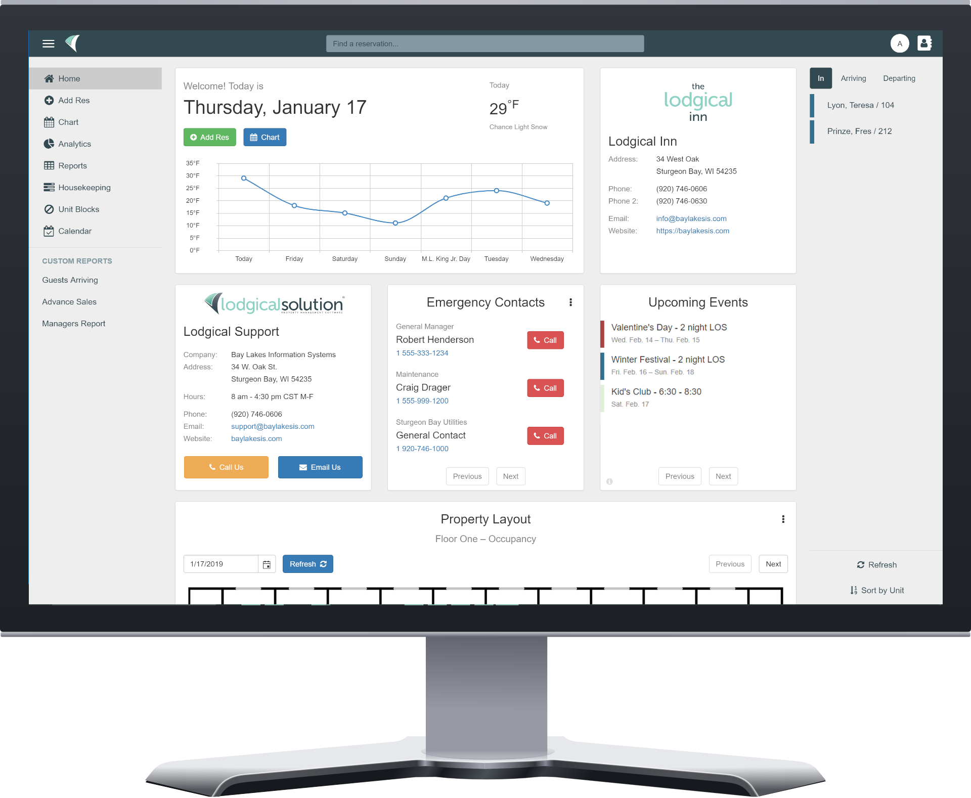 screenshot of Lodgical Solution